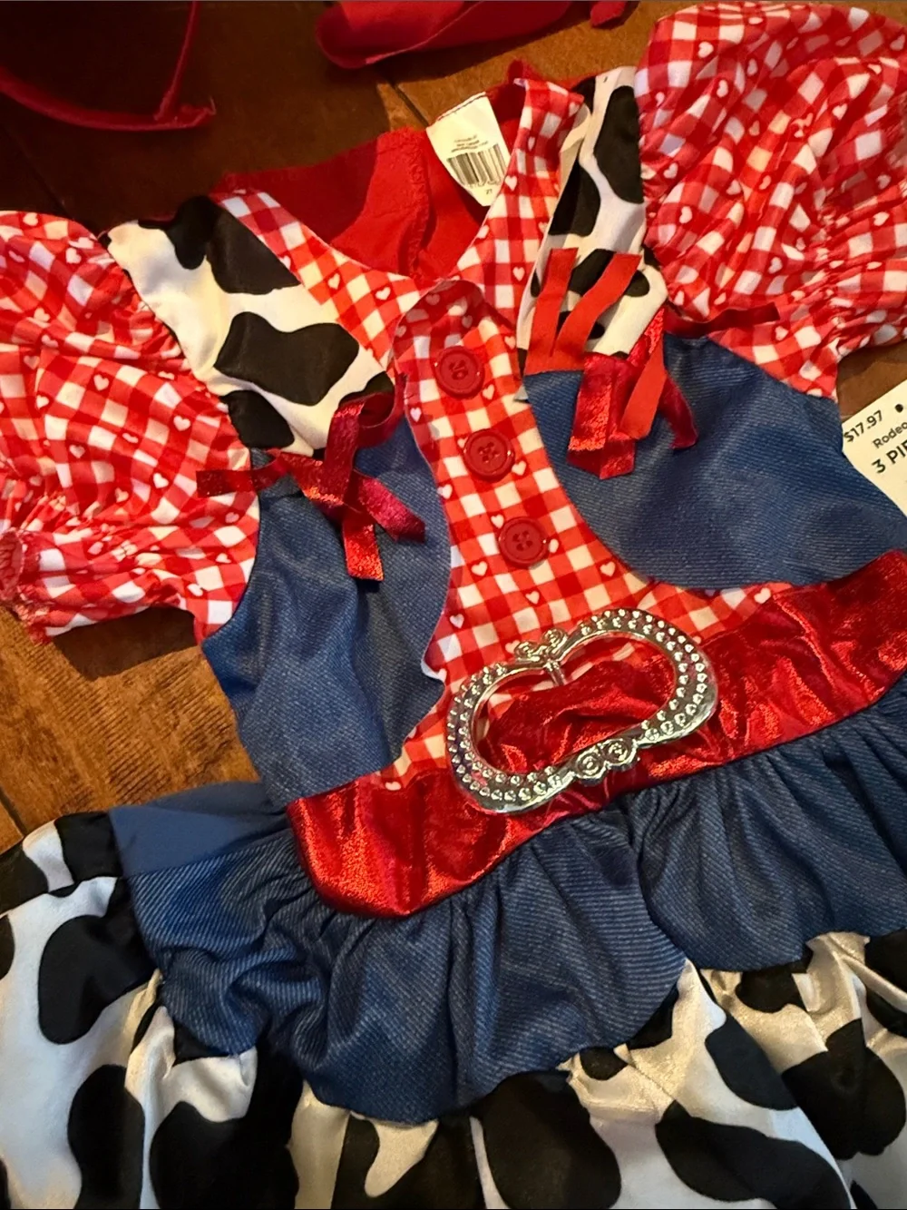 Kids Red Cowgirl Costume Dress with Hat and Scarf - NWT - 2T